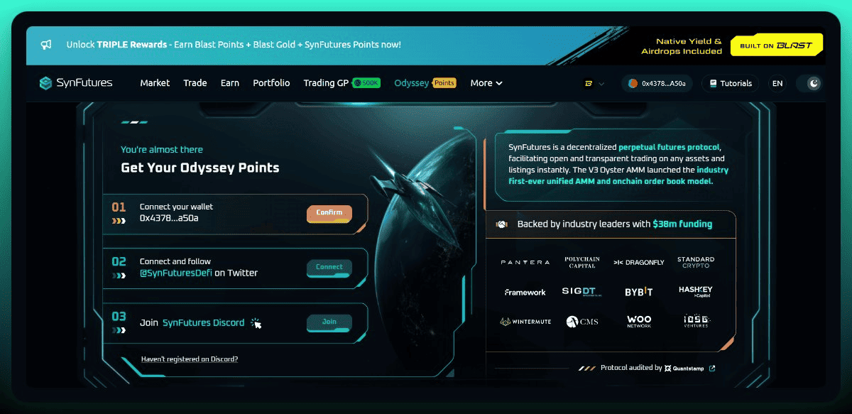 Perps DEX 協議 SynFutures 推出 V3：可賺取積分的 4 種方式