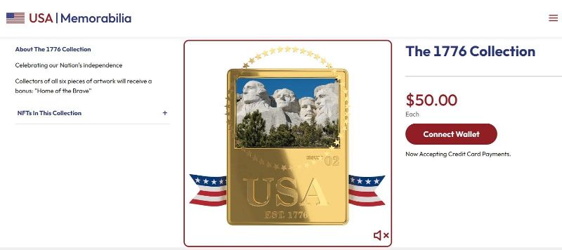 前美第一夫人 Melania Trump 推新 NFT「The 1776 Collection」
