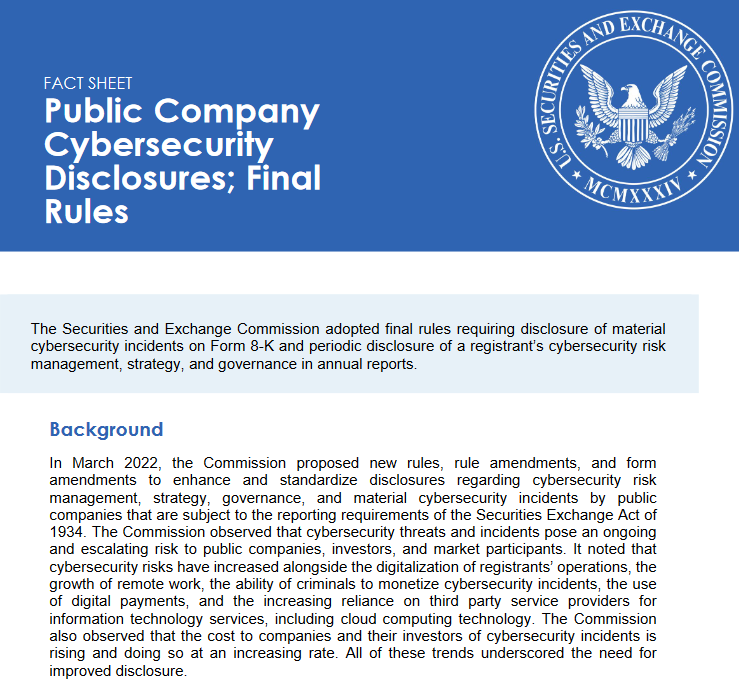 SEC新规：上市加密公司公布应重大网络安全事件