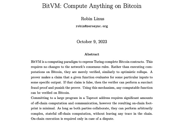 BitVM：开启比特币的智能合约时代