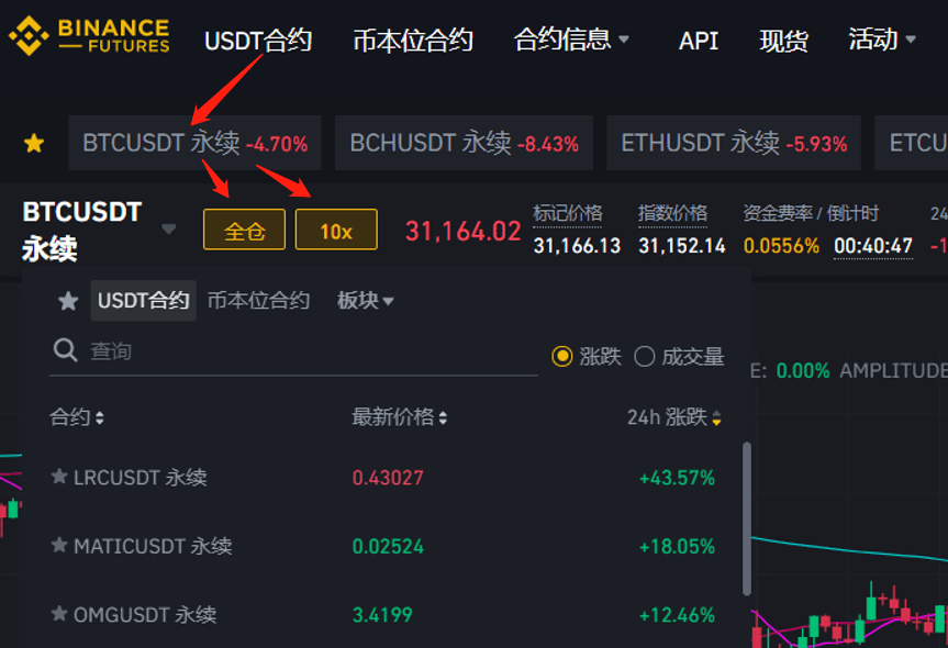 币安交易平台USDT永续合约教程