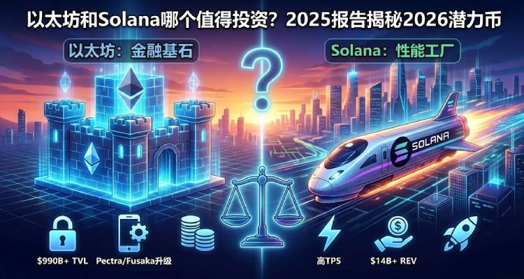 太坊和Solana哪个值得投资？2025报告揭秘2026年最值得买的潜力币