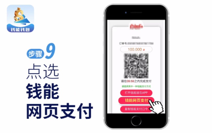 步骤9：点选钱能网页支付